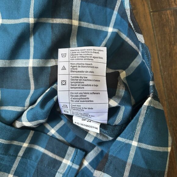 NWT Carhartt Men’s Rugged Flex Relaxed Fit SS Button Down Shirt Blue Plaid Small - Picture 5 of 7